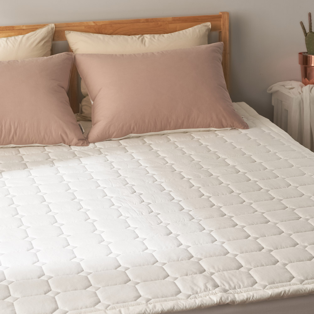 고밀도 60수 순면 침대 누빔 미끄럼방지 패드 킹 K