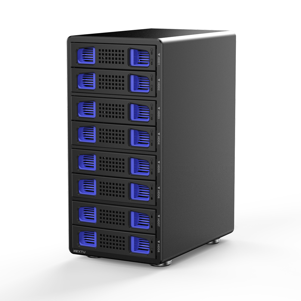 넥스트유 8베이 USB 3.2 Gen2 10G 데이터 스토리지 HDD SDD 하디온 S2 - 상품 이미지