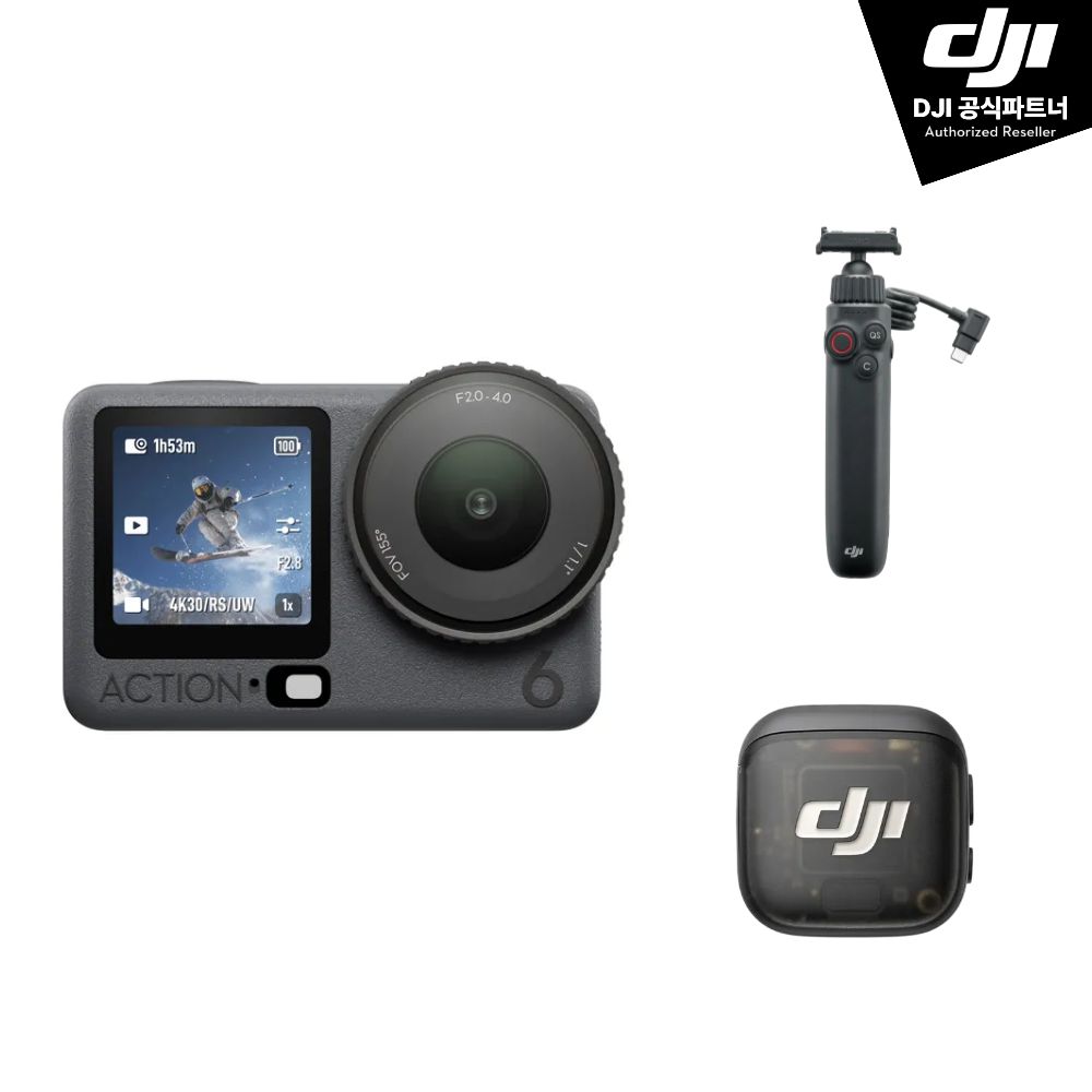DJI Osmo Action 6 오즈모 액션 6 브이로그 콤보(Mic 3)1 - 상품 이미지