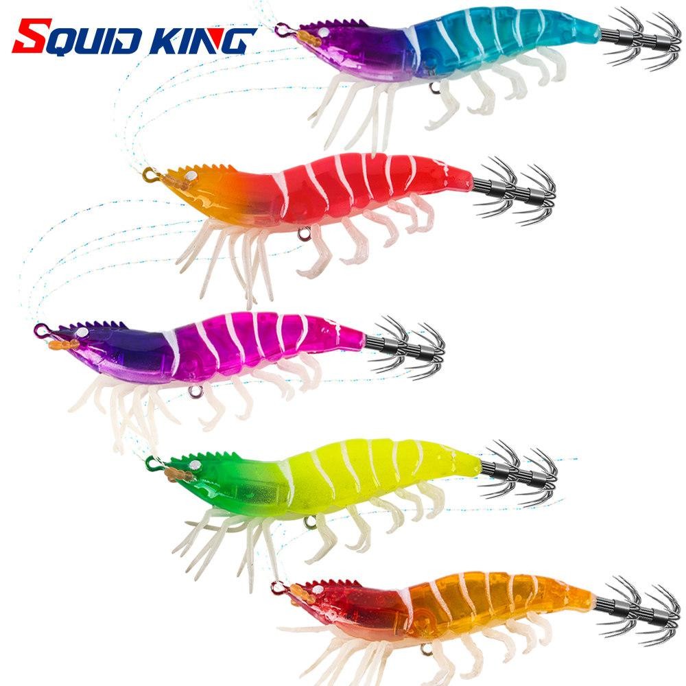 스퀴드킹 야광 목새우 오징어 낚시 미끼 세트 a 10.5cm 11g - 상품 이미지