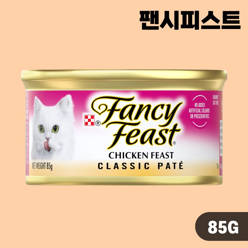 팬시피스트 주식 캔 클래식파테 고양이 습식캔 6종 랜덤 콤보, 85g, 24개 - 상세 이미지 4