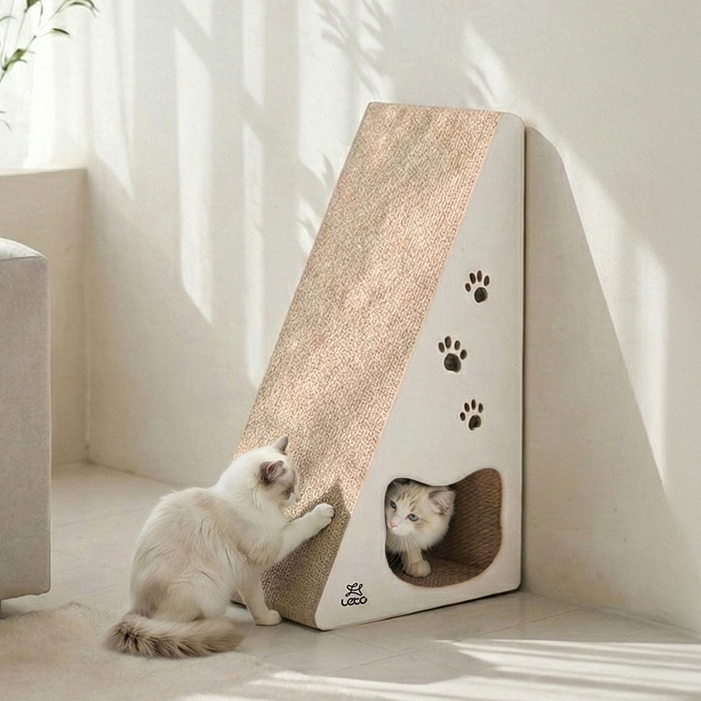 고양이 수직 스크래쳐 삼각 숨숨집 하우스 대형