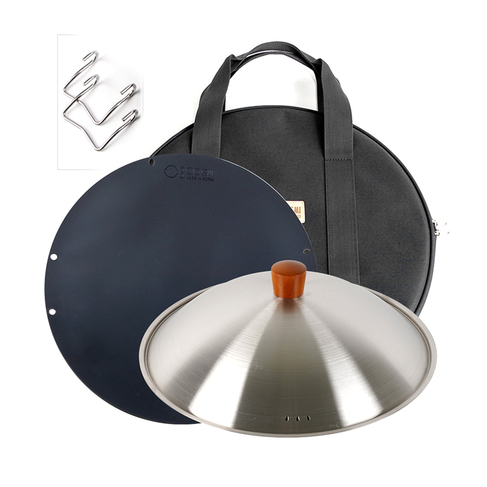 800도씨 무쇠 캠핑 그리들 인덕션 39cm 세트