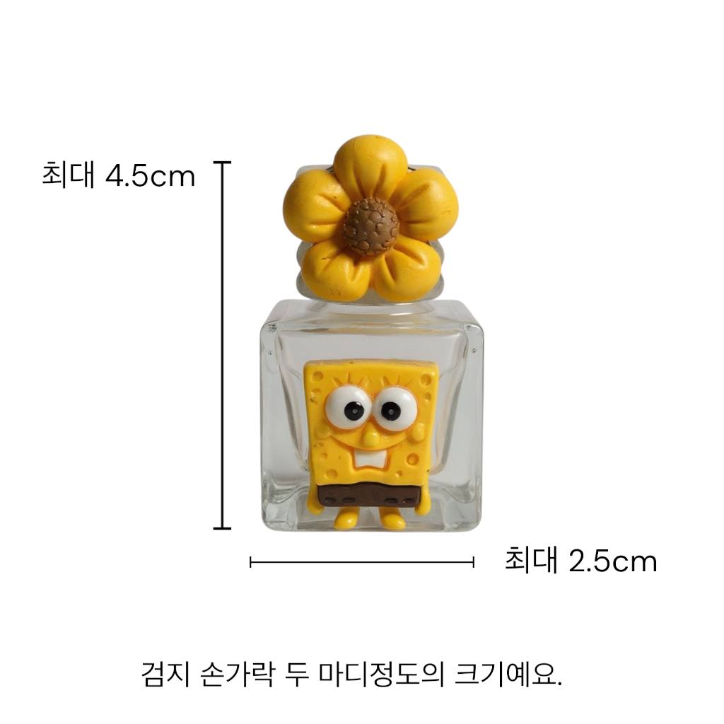 (클립형) 차량방향제 공병 행복한 노란 꽃, 10ml, 1개 - 상세 이미지 4