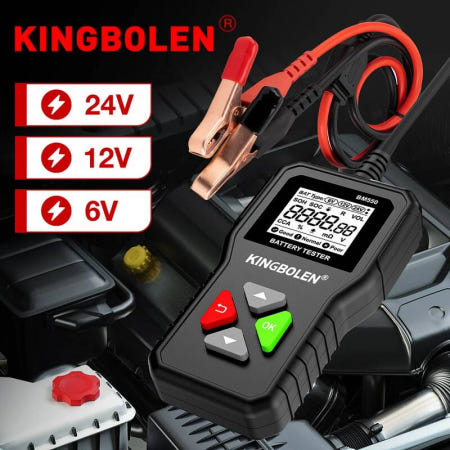 KINGBOLEN KINGBOLEN BM550, BM550 플러스 자동차 배터리 테스터, 시스템 감지 자동 분석기, 도구 SOC SOH, 6V, 12V, 24V 218304 호주