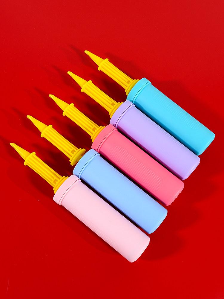 펌프 팽창기 미니 막대풍선용 랜덤색상 풍선불기 파티 긴 중형 손밀기 펌프 1개 랜덤 - 상세 이미지 2