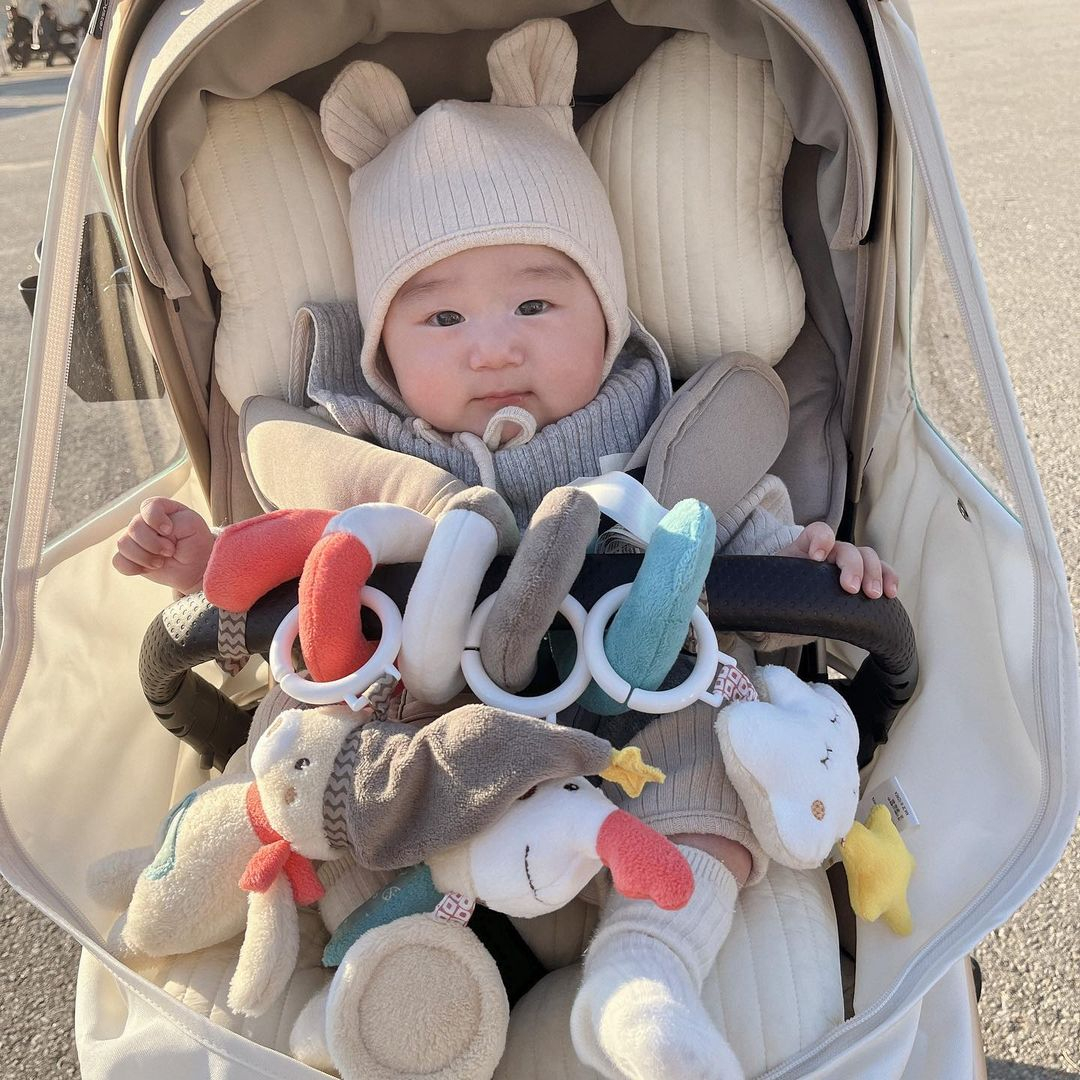 베이비펜 브루노 롤링 아기 유모차 카시트 딸랑이 장난감 모빌