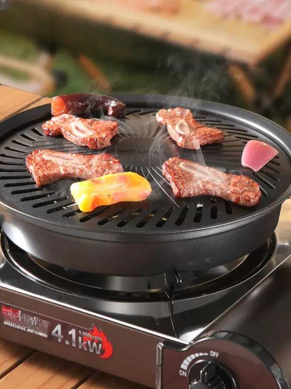 바베큐 가정용 꼬치 야끼니꾸 철판 화로 버너 꼬치구이 야마구치 철판 그릴 팬 - 상품 이미지