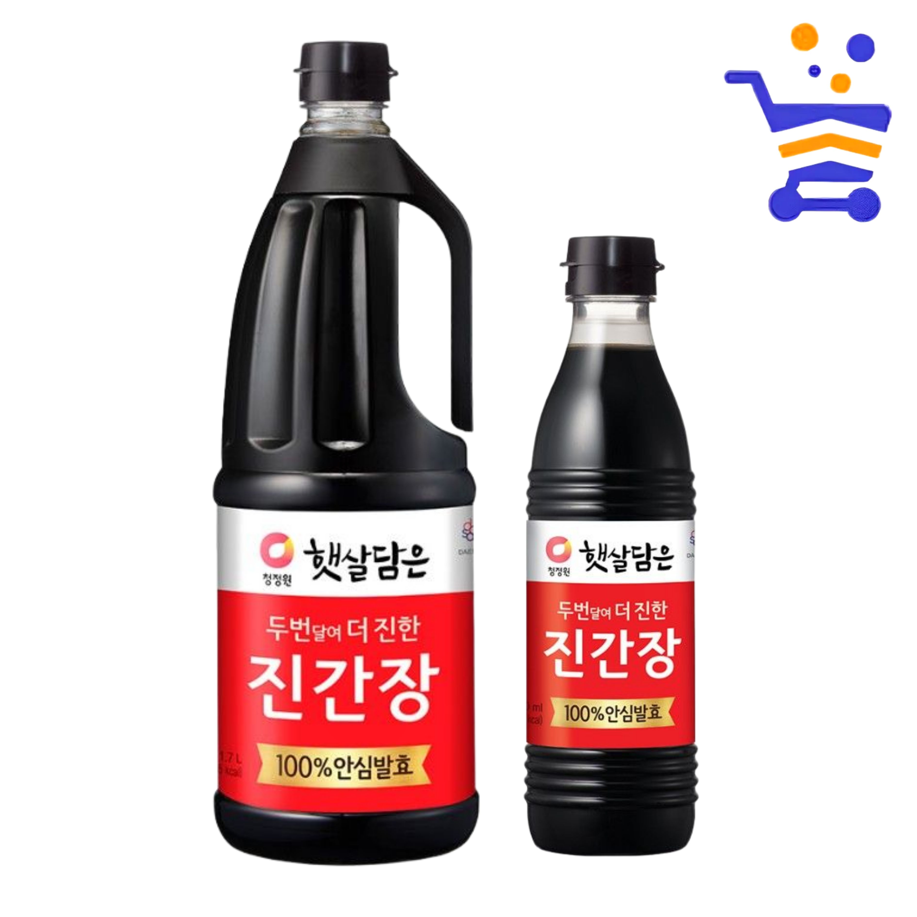 청정원 햇살담은 두번달인 진간장 골드 1.7L+진간장500ml (0233) - 상품 이미지