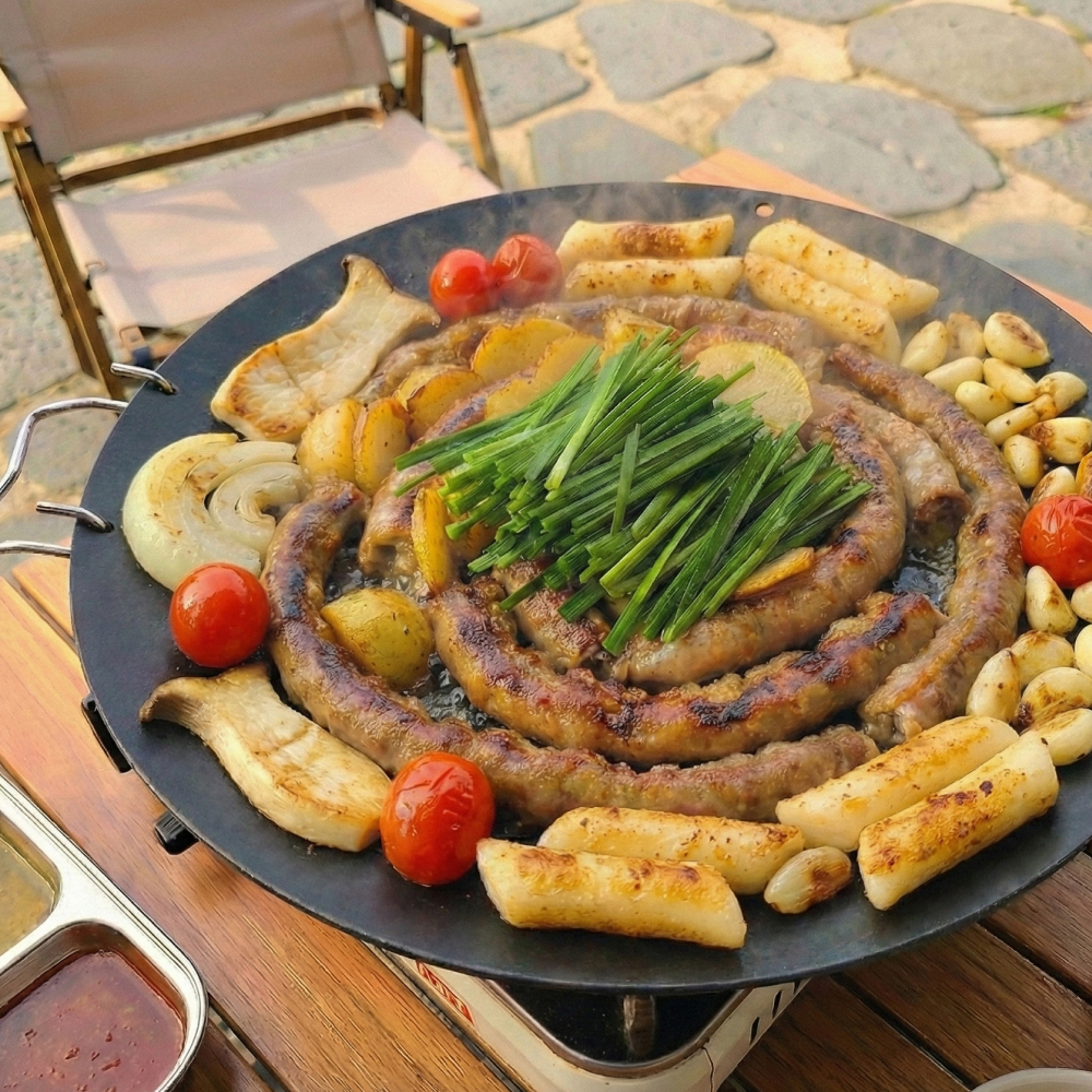 800도씨 무쇠 캠핑 그리들 인덕션 39cm 세트