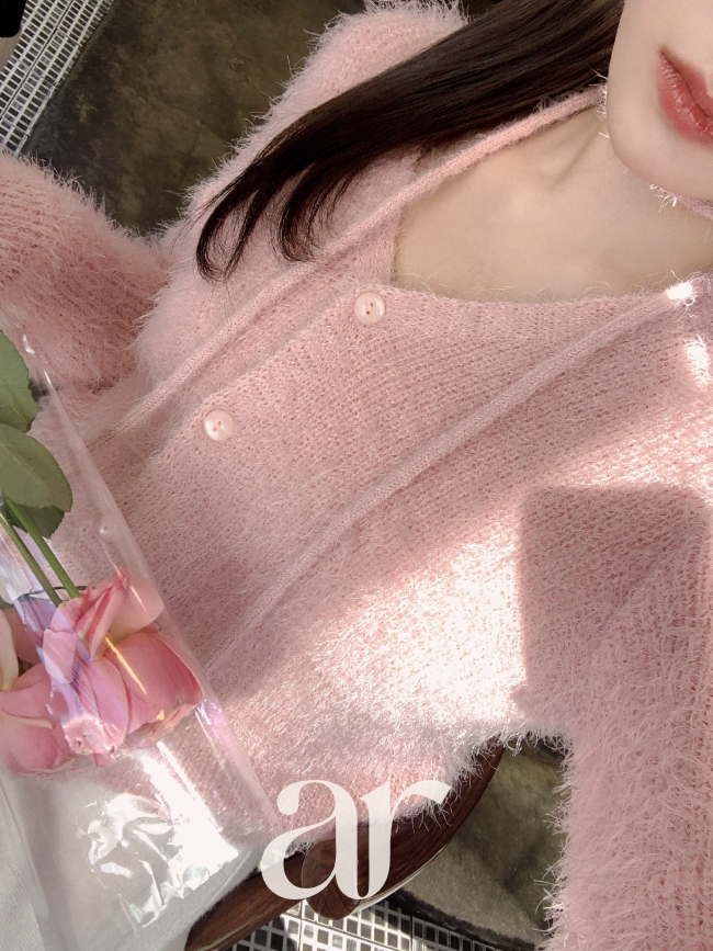 헤어리 솔잎퍼 타이 세트 가디건 cd3578 이미지 3