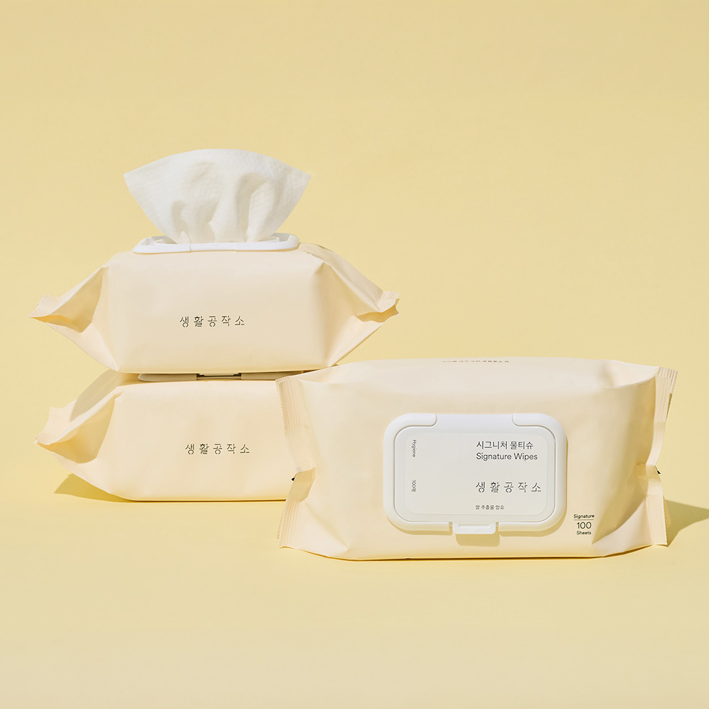 생활공작소 대용량물티슈 캡형 신생아 도톰한물티슈 아기 10팩