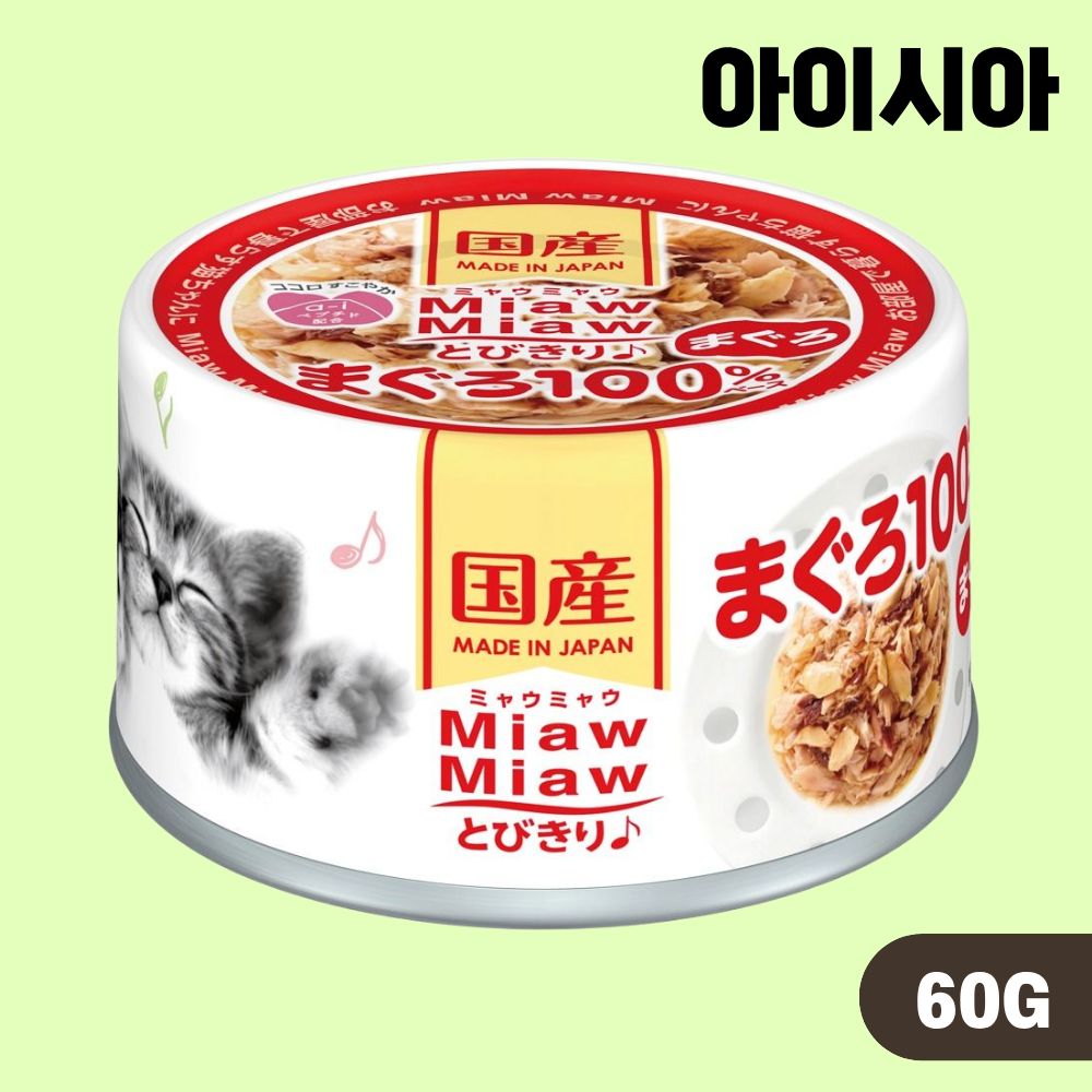 아이시아 먀우먀우 토비키리 고양이 간식캔 습식 6종 랜덤 콤보, 60g, 6개 이미지 6