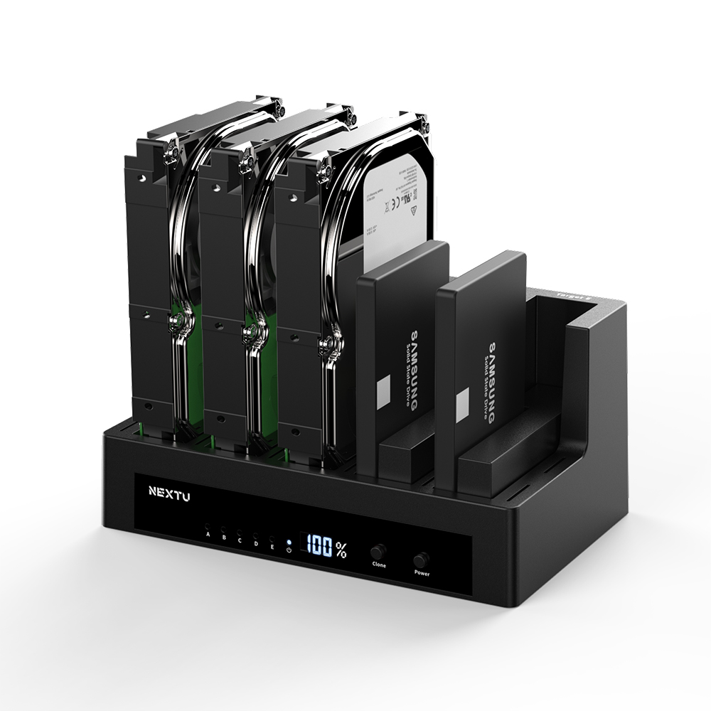 넥스트유 5베이 USB 3.0 SSD HDD 하드 도킹스테이션 복사기 하디온 D2 - 상품 이미지
