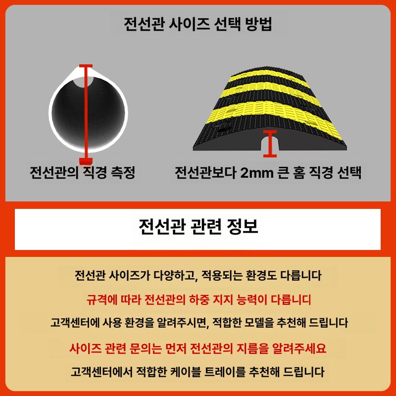 배관 덮개 고무 케이블 파이프 바닥 방지턱 커버 광산 대형 2반미터 - 상세 이미지 4