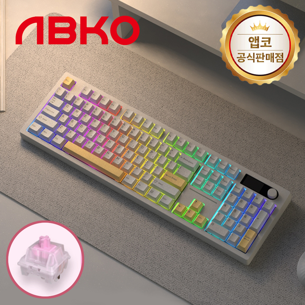 앱코 ACH105 오피스워커 유무선 기계식 키보드 앨리스블루, HMX 벚꽃축, 45g - 상품 이미지