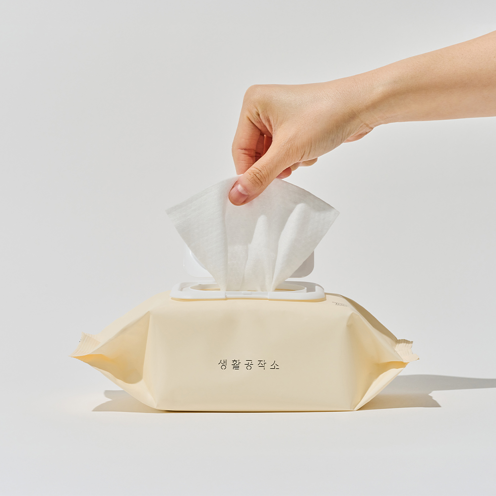 생활공작소 대용량물티슈 캡형 신생아 도톰한물티슈 아기 10팩