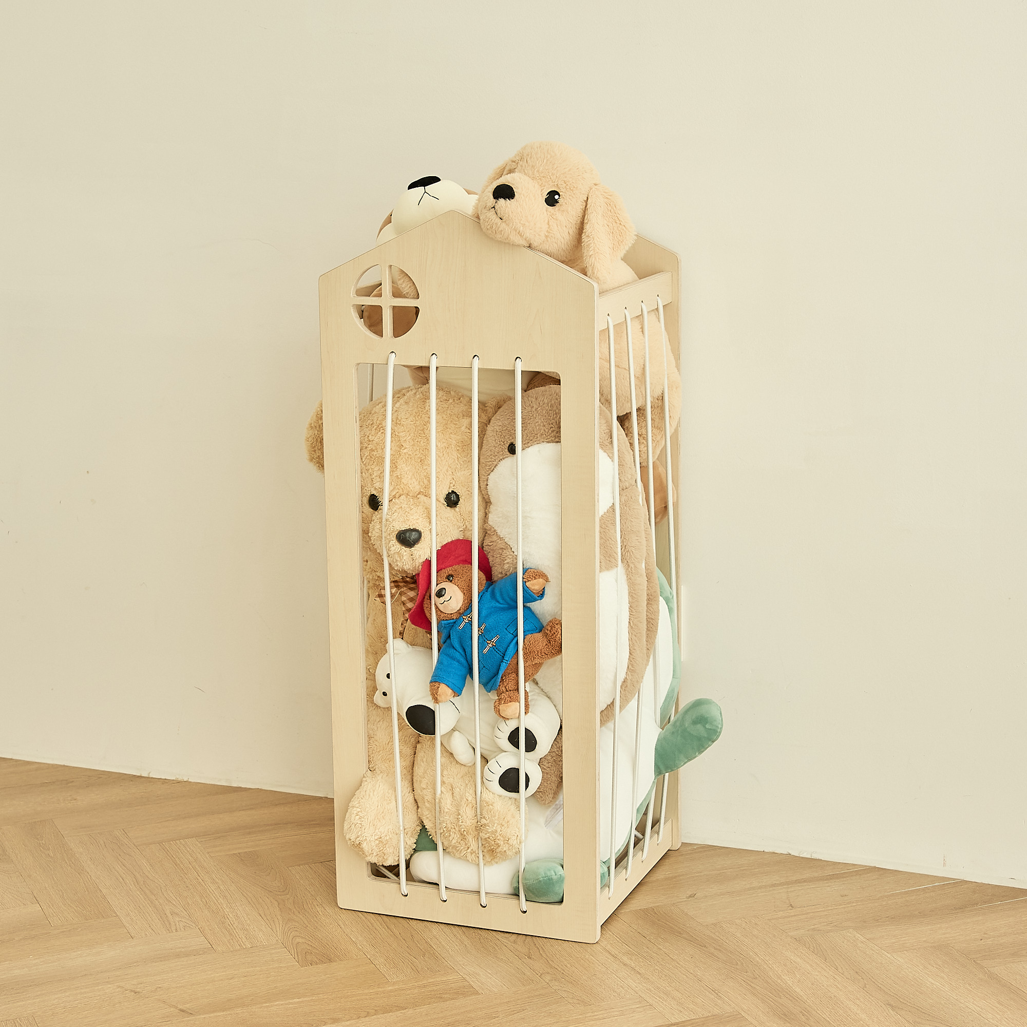 라떼파파 친환경 유아 원목 국내생산 HPL 하우스 라지 인형보관함 장난감보관함 장난감정리함 - 상세 이미지 3