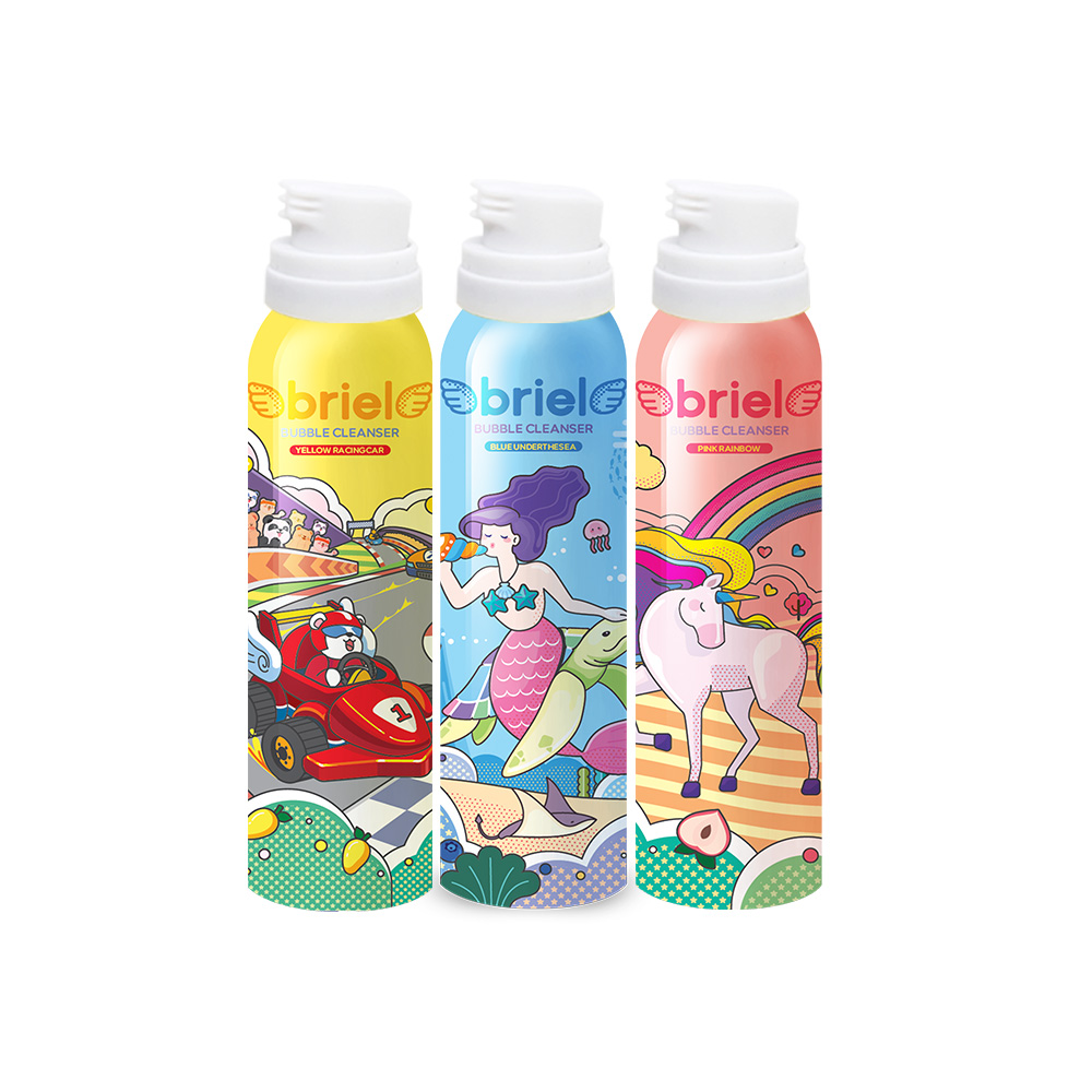 브리엘 유아 버블클렌저 200ml 3종 넓적누들형 (블루+핑크+옐로우)