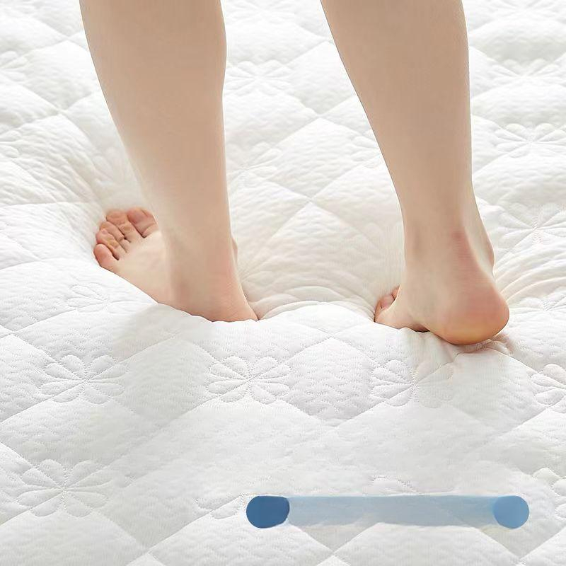 라텍스 수면 매트 접이식 토퍼 쿠션 바닥 침대 메모리폼 6cm 프리미엄 화이트 90 x 190cm 학생용 매트리스 - 상품 이미지