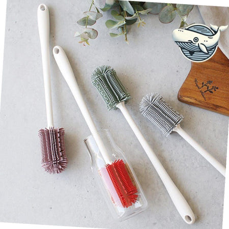 병솔수세미 다용도 실리콘 세척솔 병물 세척 전용