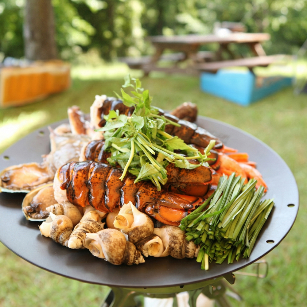 800도씨 무쇠 캠핑 그리들 인덕션 39cm 세트