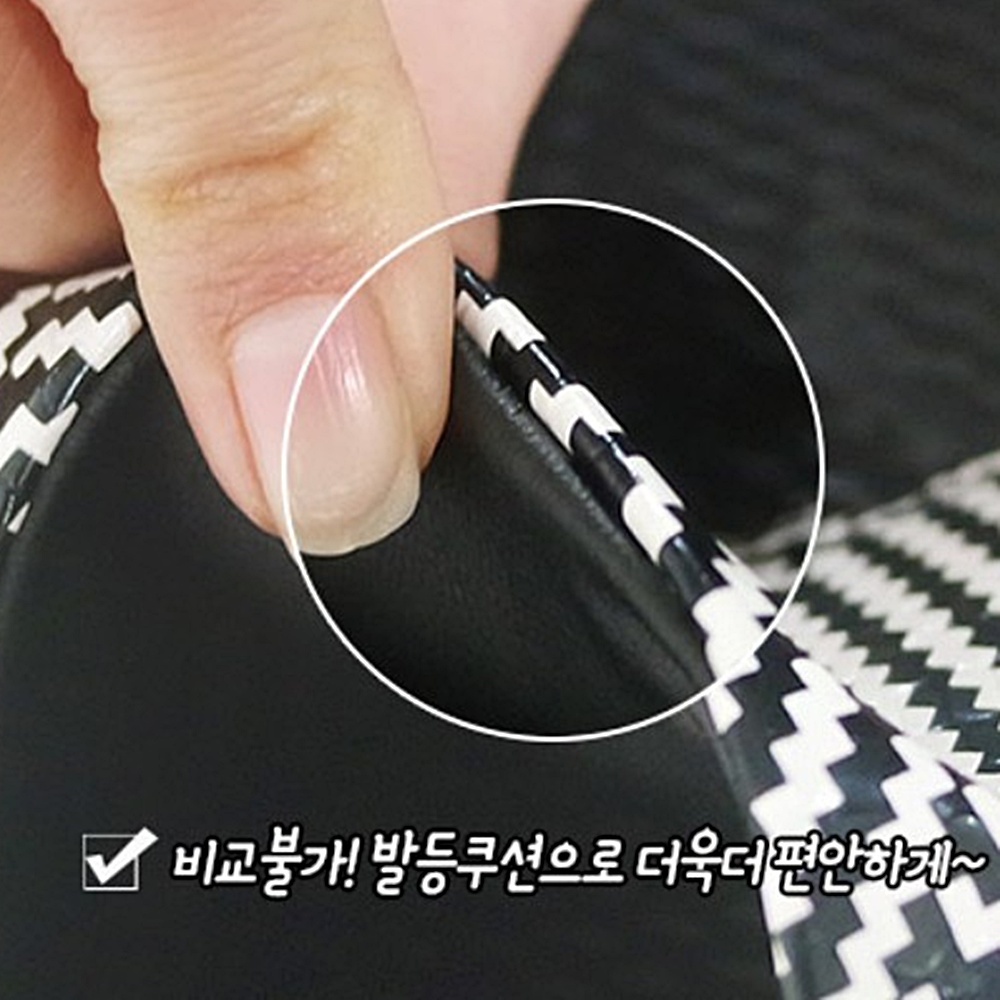 체크 여성 사무실 발편한 실내화 슬리퍼 통굽 박대표마켓 - 상세 이미지 4