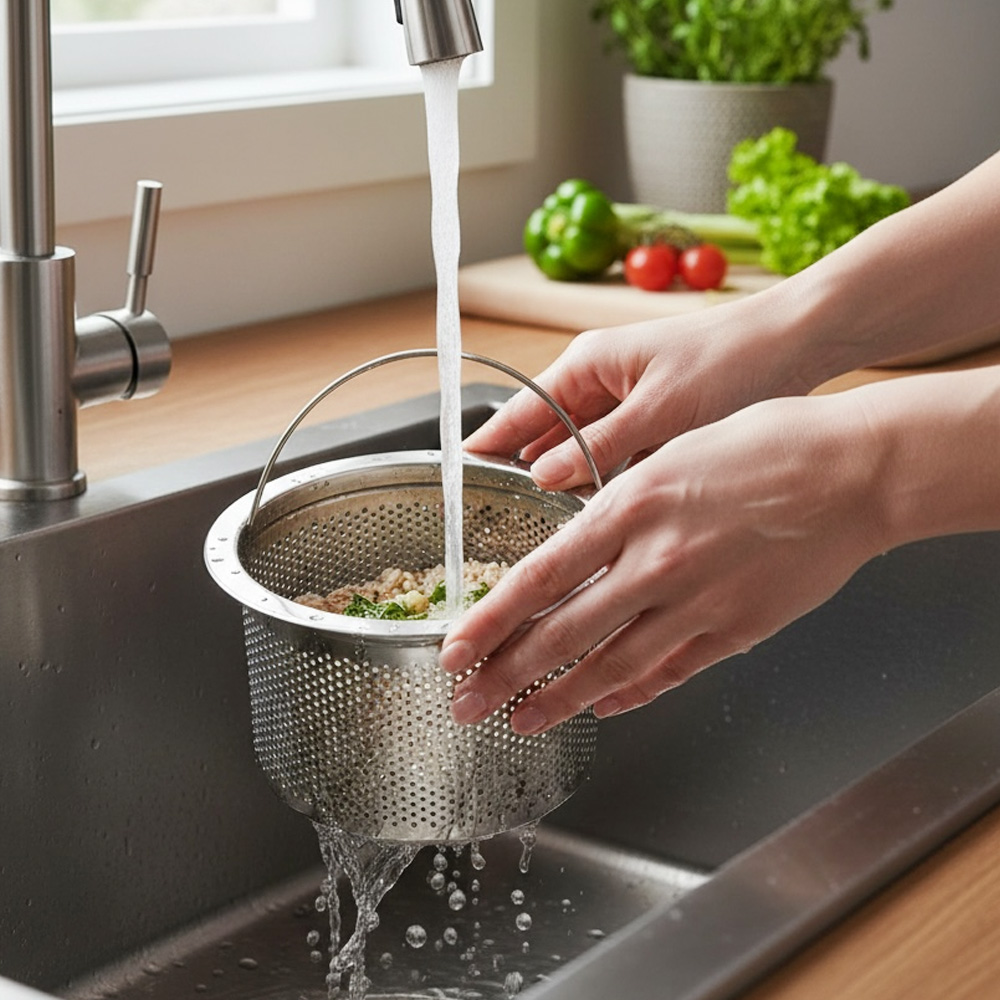 스텐 싱크대 거름망 배수구 음식물 거름통 2개 세트