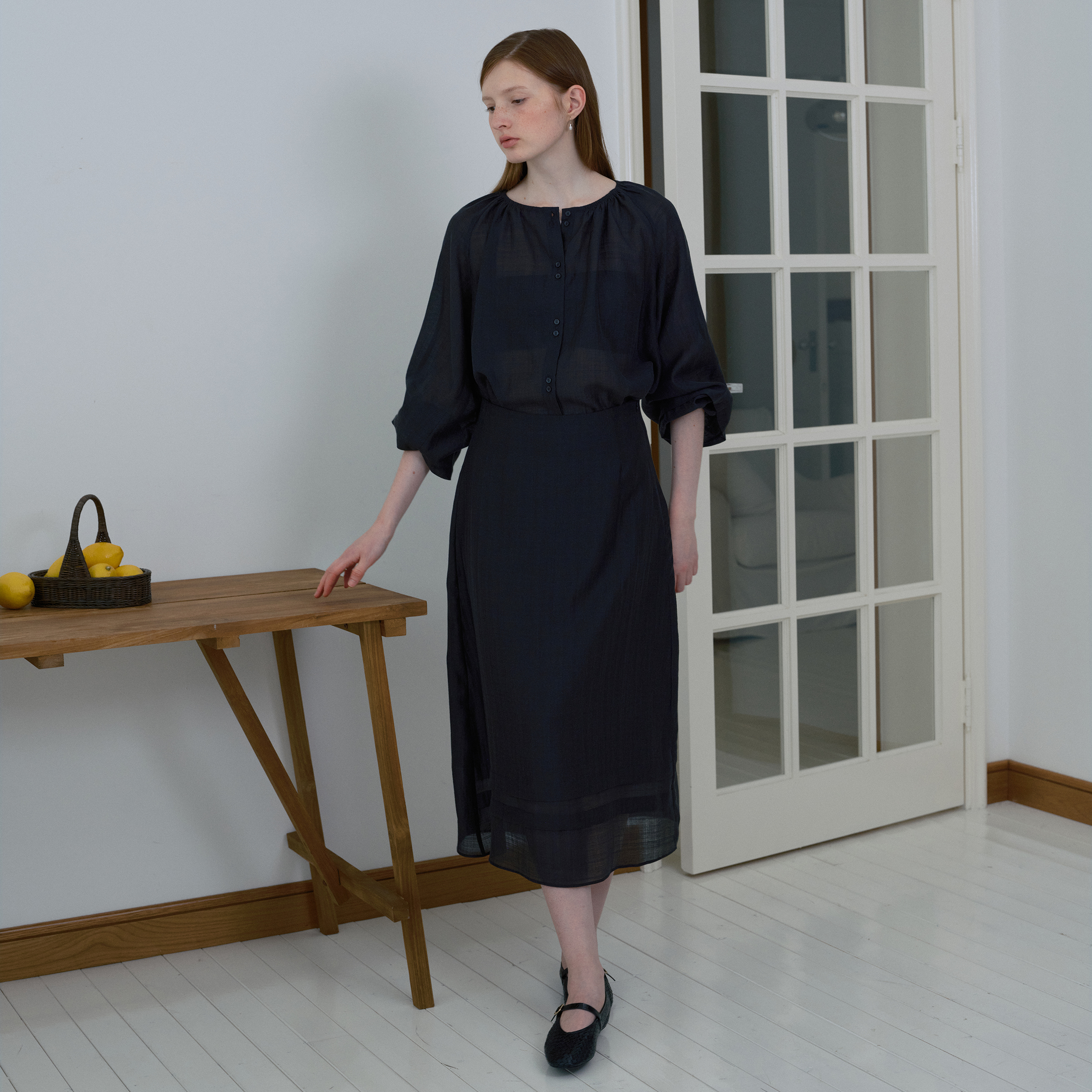 [네이버 단독][N도착보장][쥬시쥬디][SET] 시어 레이어링 블라우스 + 스커트 셋업 J1ST1N02 상세 이미지 8