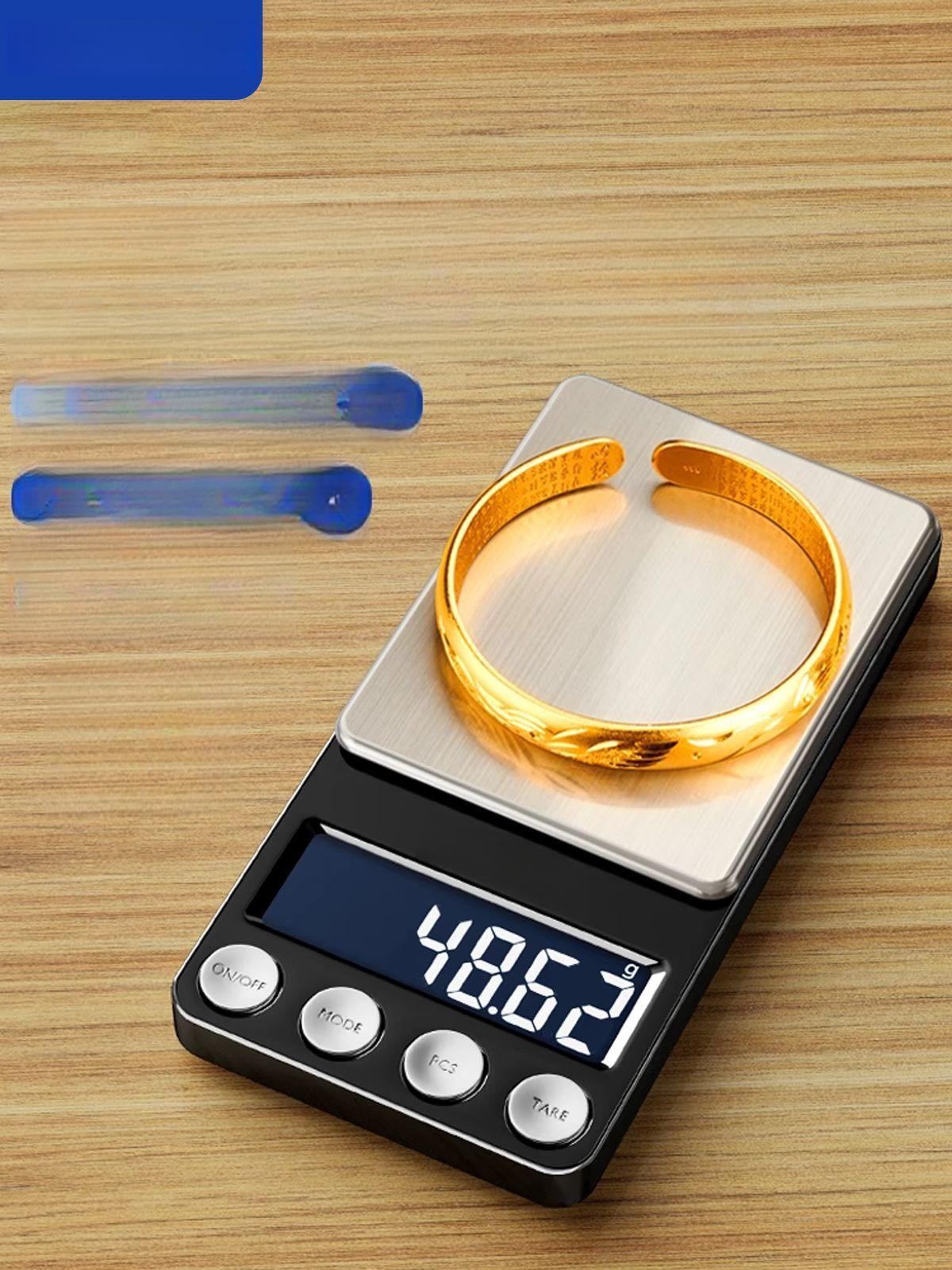 보석 mg 저울 계량기 연구용 그램 정밀 쥬얼리 약국 배터리 100g 0.01g 교정용 무게 - 상품 이미지