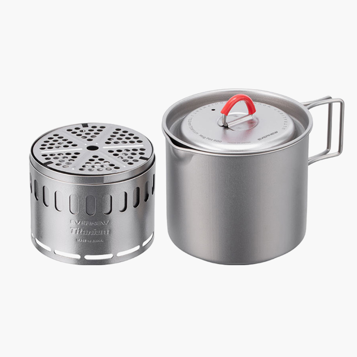 에버뉴 티타늄 머그 포트 500 스토브 세트 백패킹 접이식 경량 쿠커