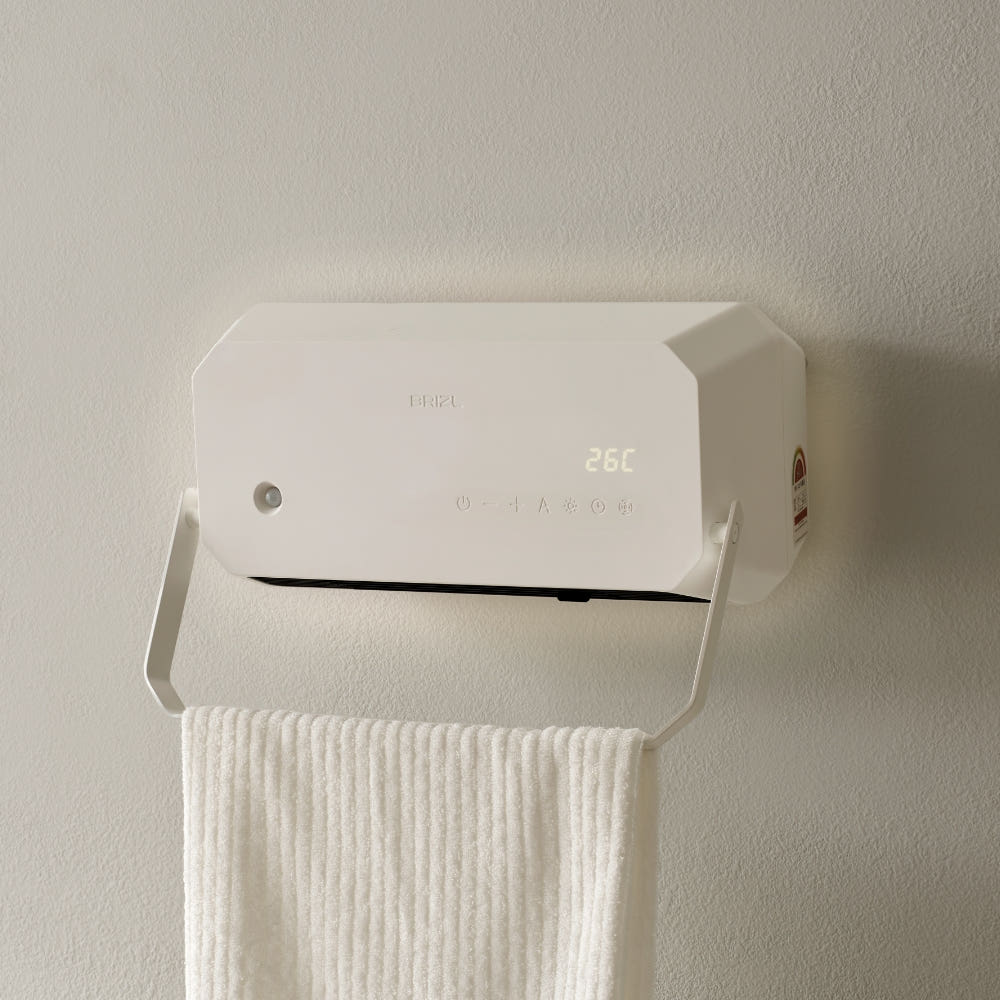 브리즐 욕실 온풍기 벽걸이 가정용 전기 화장실 온풍기 미니 PTC