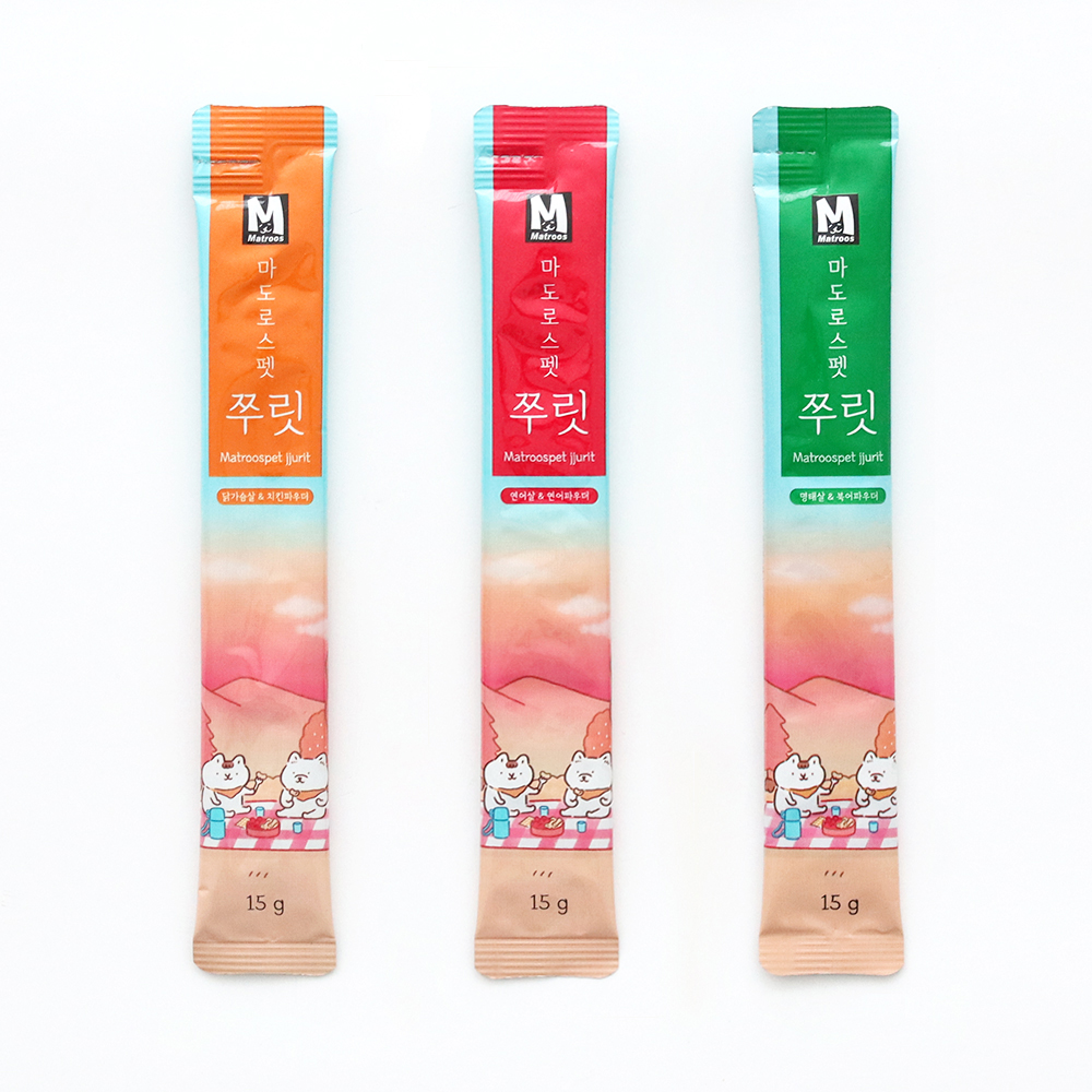 마도로스펫 쭈릿 명태살, 닭가슴살, 홍연어살 스마트팩 15g 30p 고양이 츄르 간식 - 상세 이미지 4
