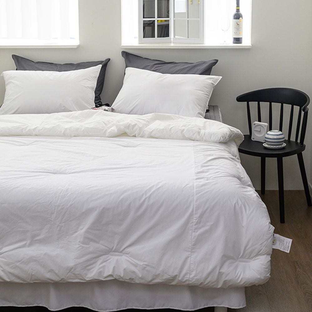 고밀도 60수 호텔 차렵이불 Q 화이트 단품 침구 베딩 차렵이불Q