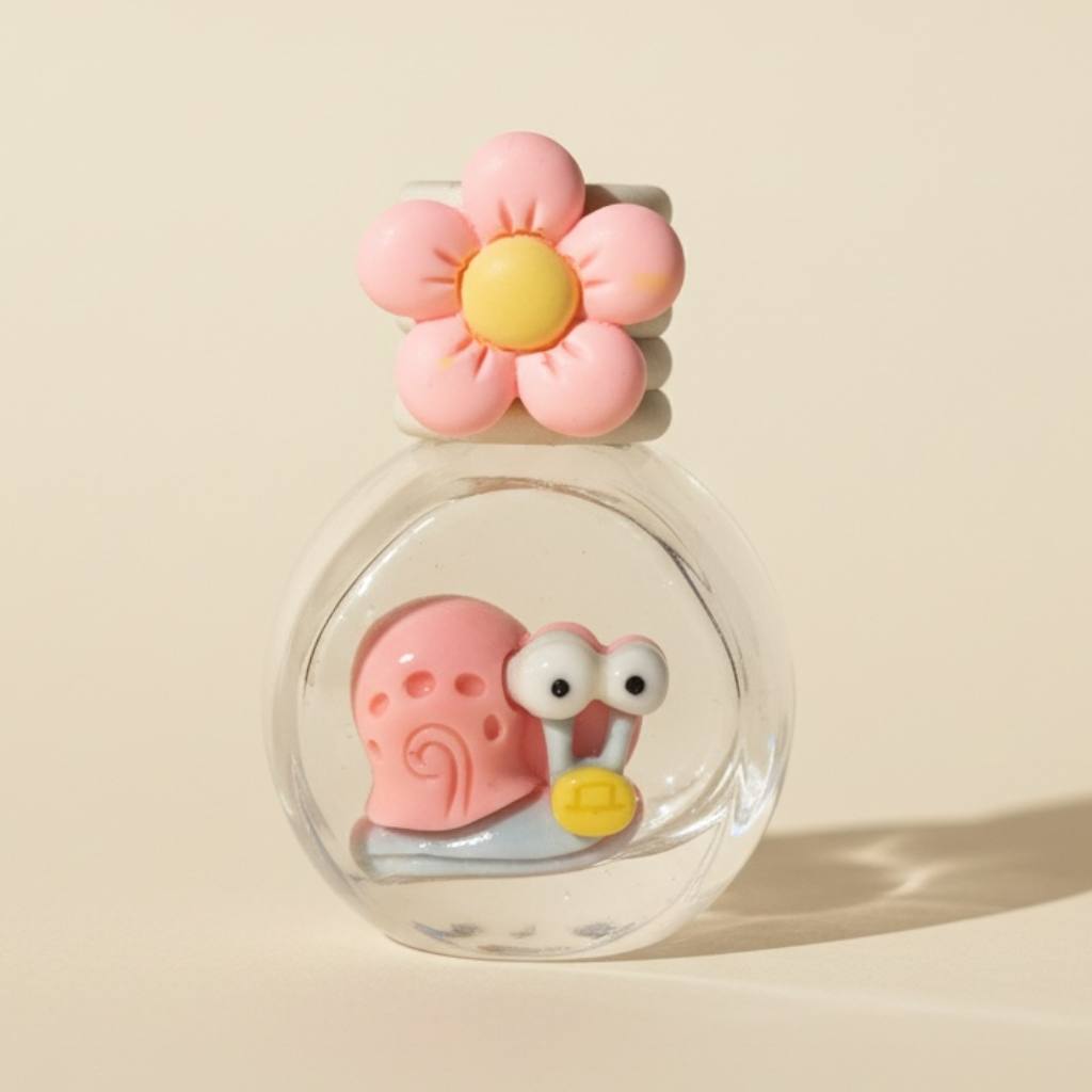(클립형) 차량방향제 공병 꽃송이 달팽이, 10ml, 1개 - 상품 이미지
