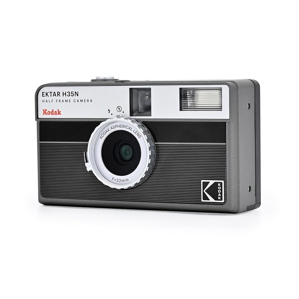 코닥 EKTAR H35N 하프 프레임 필름 카메라 번들(코닥 울트라맥스 400/24EXP 35mm 롤 포함) (스트라이프 블랙) Edition Single - 상세 이미지 3