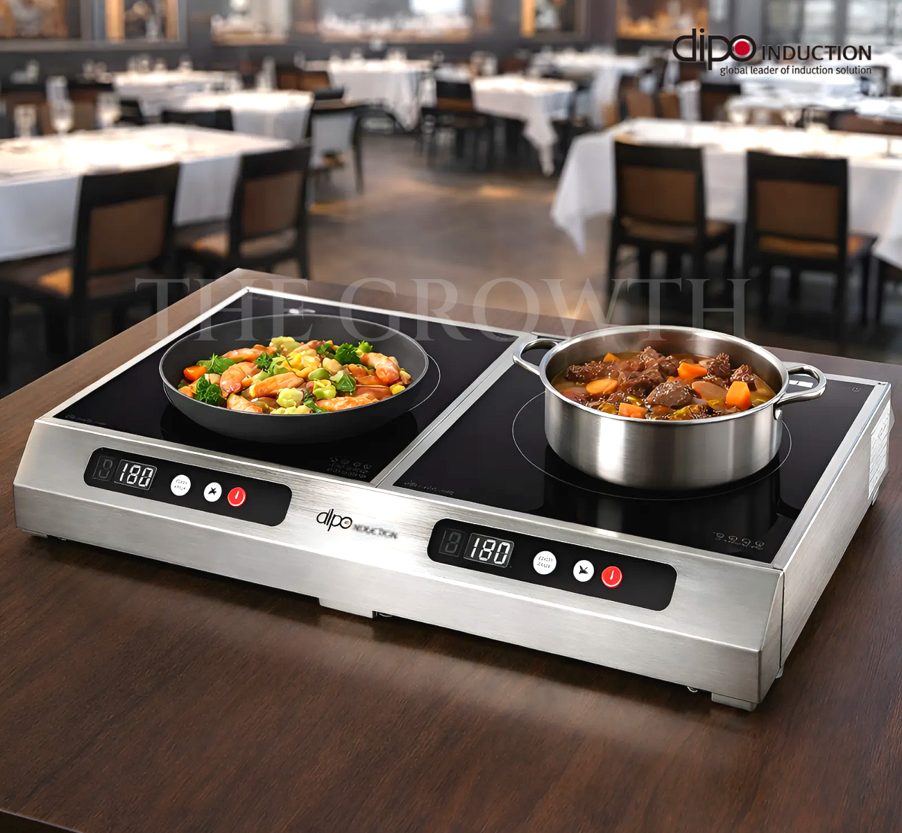 디포인덕션 업소용 2구 이동식 고화력 이동형 영업용 식당 pc방 전기레인지 2CK35