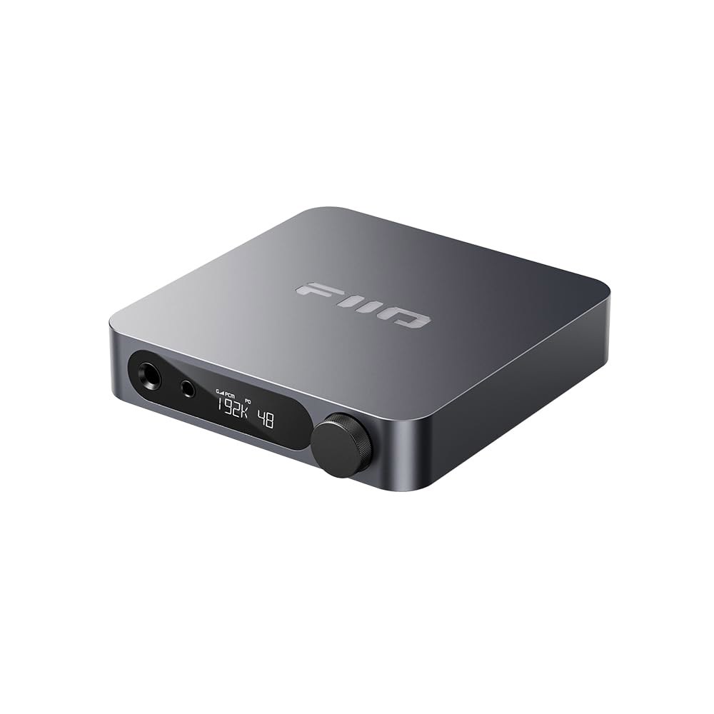 FiiO K11 데스크탑 1400W 파워 밸런스 헤드폰 DAC 및 앰프 384kHz/24비트 DSD256 홈 오디오/PC 6.35mm/4.4mm/RCA/동축/광학용(티타늄) - 상품 이미지