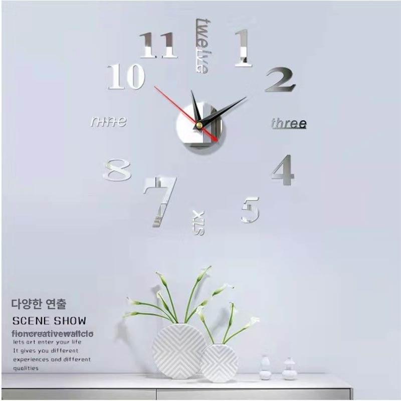 벽걸이 알람시계 거실 3D 골드 - 상세 이미지 4