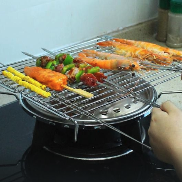 꼬치구이그릴 스테인리스석쇠 사각스탠그릴