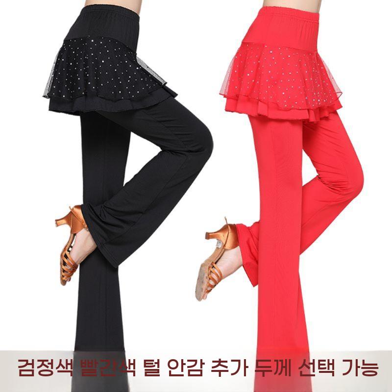 벨리댄스복 라틴 댄스 밸리 치마바지 라인댄스 스포츠 스커트 여성 - 상세 이미지 3