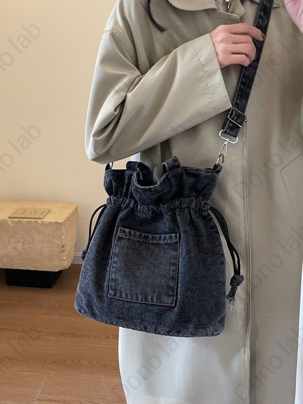 봄 여름 데님 여성 스트링 경량 데일리 캐주얼 가방 - 상세 이미지 2