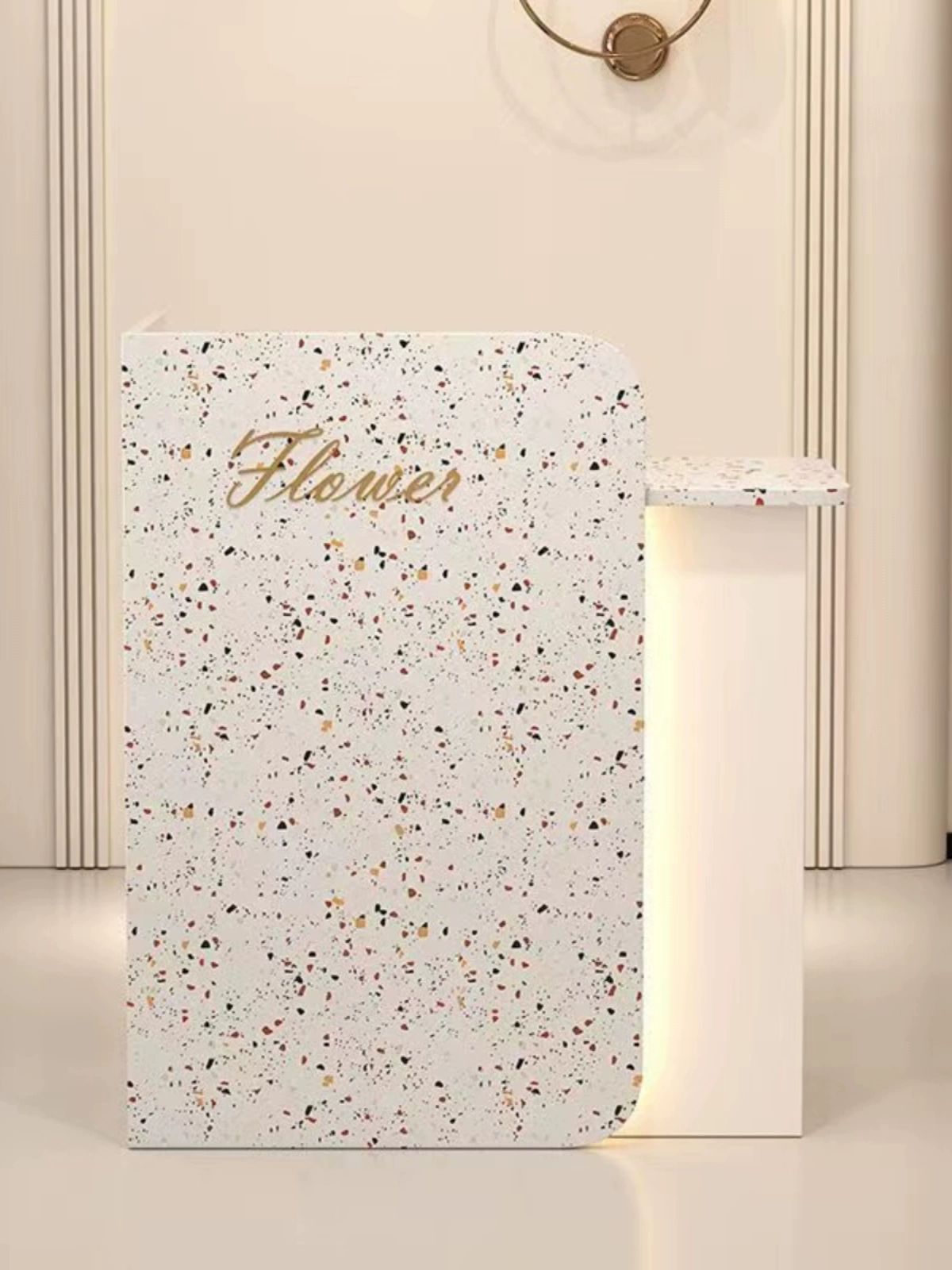 안내 데스크 매장 계산대 카페 카운터 포스기 인포데스크 퓨어화이트 무광 60x45x95cm - 상품 이미지