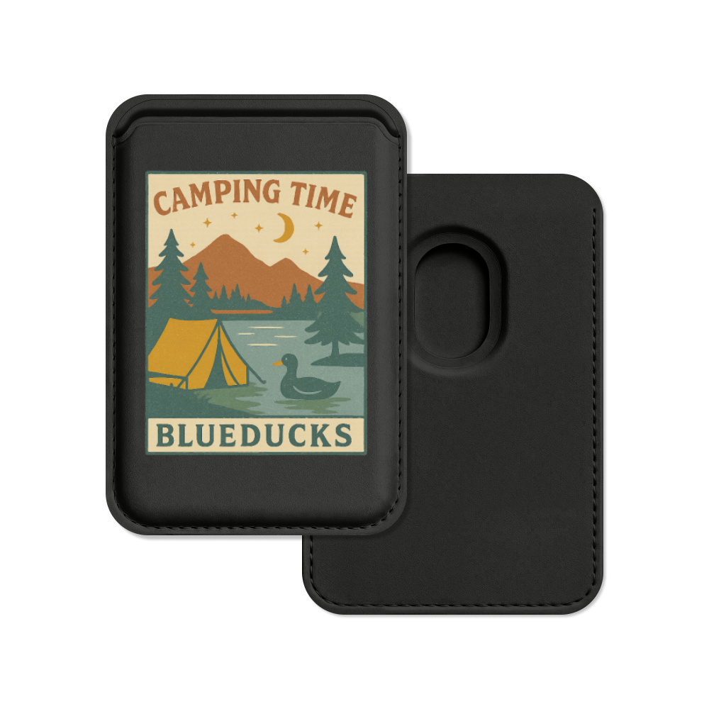 맥세이프 가죽 카드지갑 _ BLUEDUCKS _ Camping Time - 상세 이미지 4