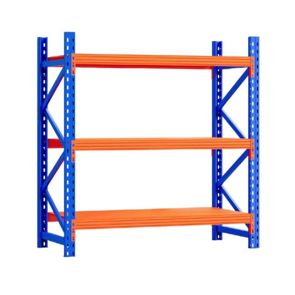 고중량랙 물류 선반 산업용 조립식 적재 창고 철제 3단 블루 프레임 2x0.8x2m-1000KG/층 - 상세 이미지 3
