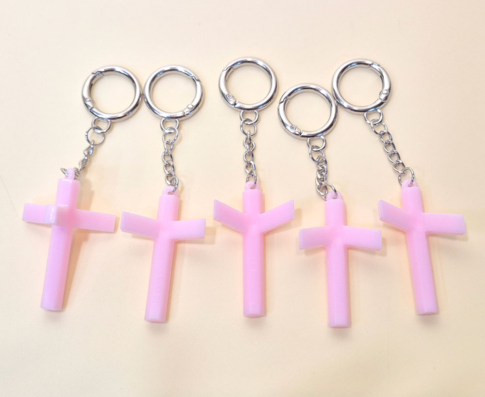 첫영성체선물 천주교 세례성물 복사단 단체선물 열쇠고리 십자가 키링 가방걸이/ 심상무십자가 상품 이미지