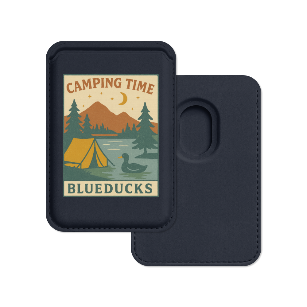 맥세이프 가죽 카드지갑 _ BLUEDUCKS _ Camping Time - 상세 이미지 3