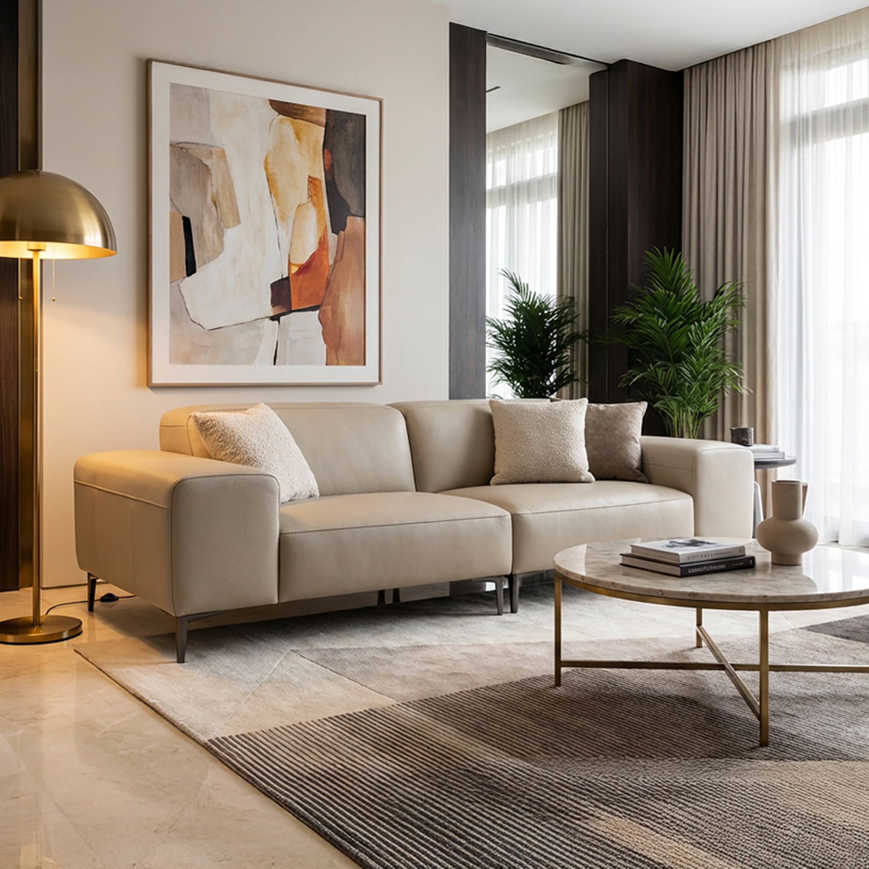 레옹 3.5인용 노바레더 이태리 풀그레인 슈렁큰 2500 쇼파