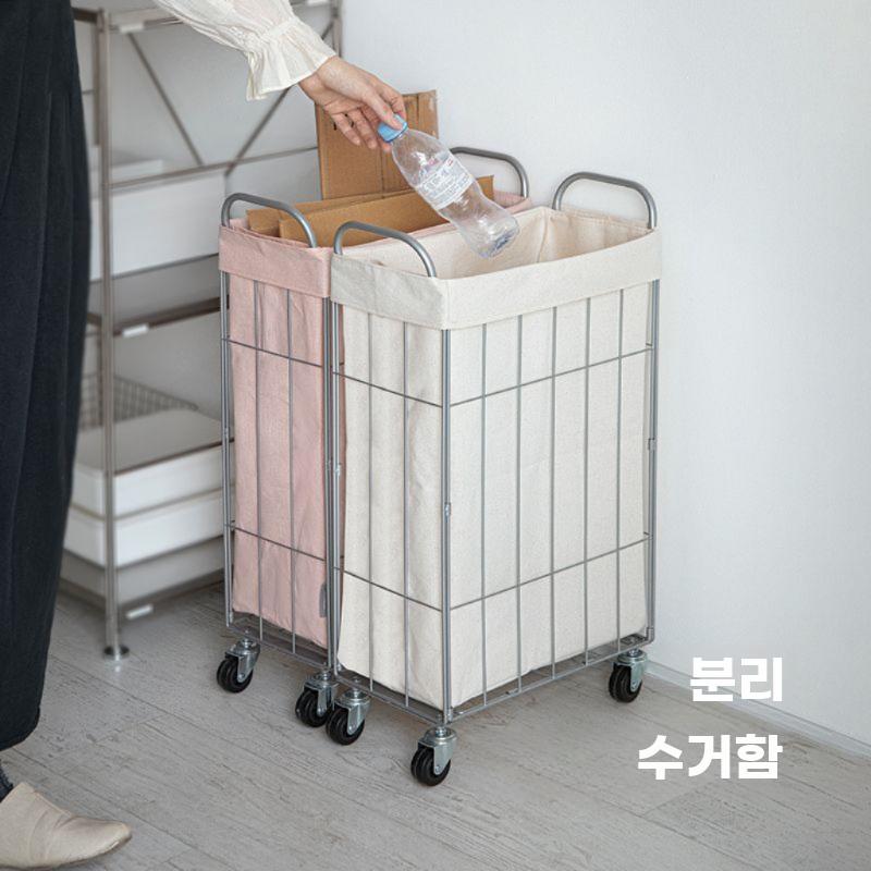 대용량 접이식 이동식 세탁 바구니 가정용 보관 빨래 - 상세 이미지 5