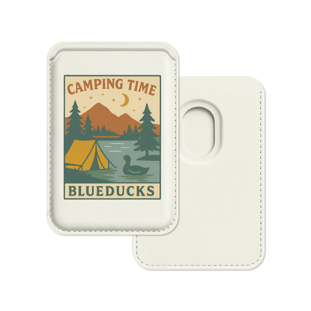 맥세이프 가죽 카드지갑 _ BLUEDUCKS _ Camping Time - 상품 이미지